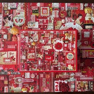 Cobble Hill Red Themed 1000 Piece Puzzle
